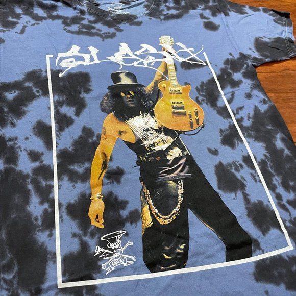 NEW SLASH VTG 90’ TIE DYE BLUE VINTAGE TIE DYE T-SHIRT - Picture 2 of 4